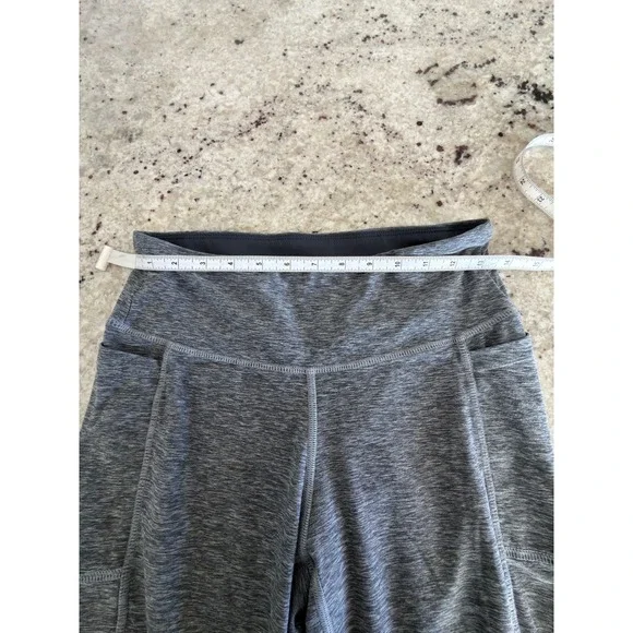 New Balance Gray Space Dye Athletic Leggings Flare Yoga Pants - Picture 6 of 7